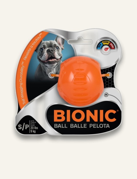 BIONIC Piłka dla psa S 5,8 cm - wytrzymała gumowa zabawka do gryzienia i aportowania