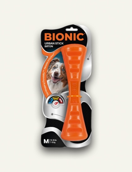 BIONIC Urban Stick dla psa M 23 cm - wytrzymały gryzak do aportowania