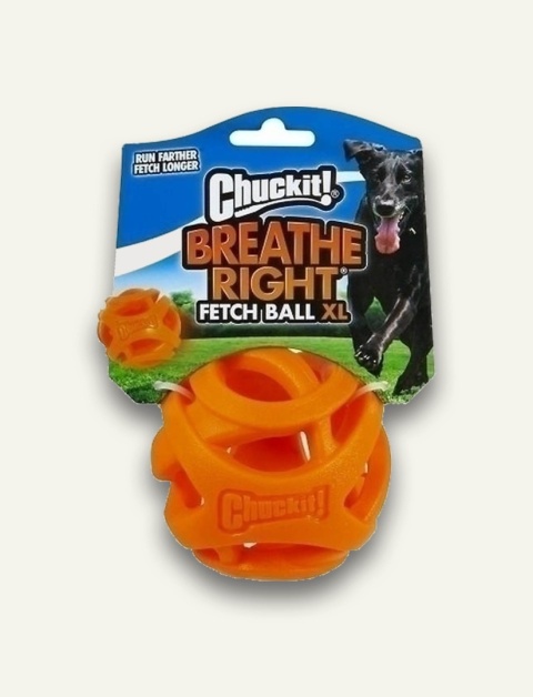 Chuckit! Breathe Right XL -  ażurowa piłka aportowa dla dużych psów, ułatwiająca oddychanie podczas zabawy