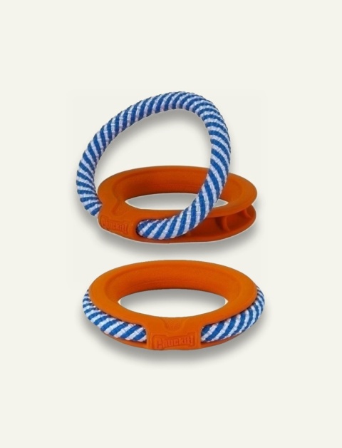 Chuckit! Fetch Tug 2 w 1 - kółko i szarpak dla psa, zabawka do aportowania i przeciągania