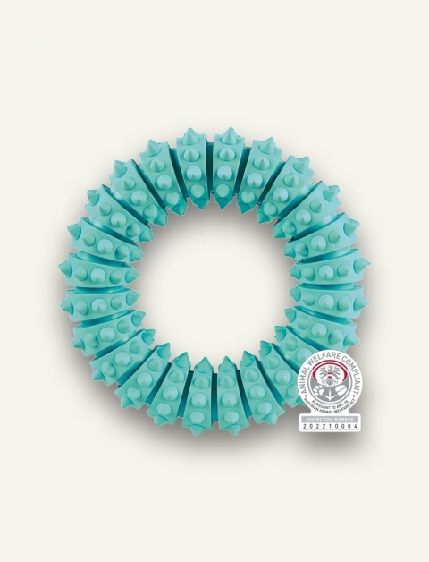 Denta Fun Obręcz dla psa - zabawka i pielęgnacja zębów, guma naturalna, miętowy smak, ø 12 cm