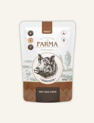 FARMA Manufaktura Dziczyzna 500 g - Bezzbożowa Karma Mokra dla Psa
