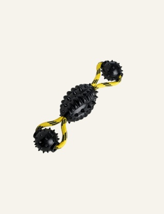 Hunter Spike Ball Rope 30 cm - Zabawka do Aportowania dla Psa z Liną