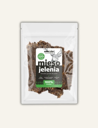 JELEŃ - Mięso jelenia - naturalny gryzak dla psa, 90 g Uniszki