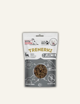 JELEŃ - Trenerki dla psa z jelenia 80 g - naturalne przysmaki treningowe