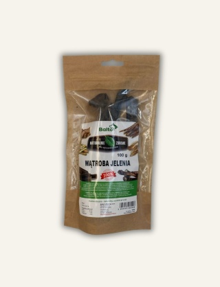 JELEŃ - wątroba jelenia naturalny gryzak dla psa 100 g