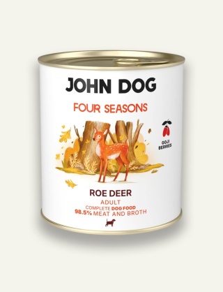 John Dog Four Seasons Sarna 800 g - monobiałkowa karma mokra dla psa