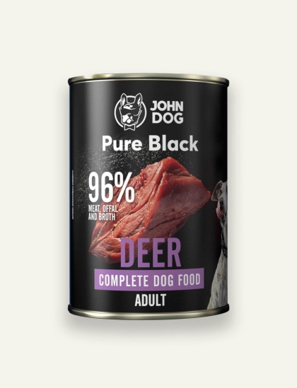 Monobiałkowa karma mokra dla psa - jeleń 400 g | John Dog Pure Black