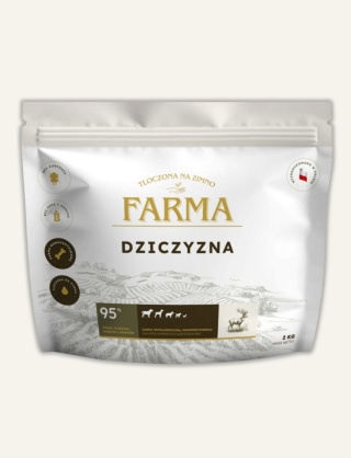 Karma dla psa z dziczyzną 50% - tłoczona na zimno 2 kg - Farma