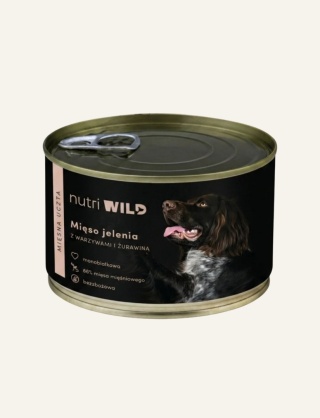 Karma mokra dla psa z jeleniem i warzywami 410 g - Nutri Wild