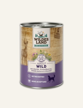 Mokra karma dla psa dziczyzna z dynią i żurawiną 400 g - WILDES LAND DOG Classic Wild