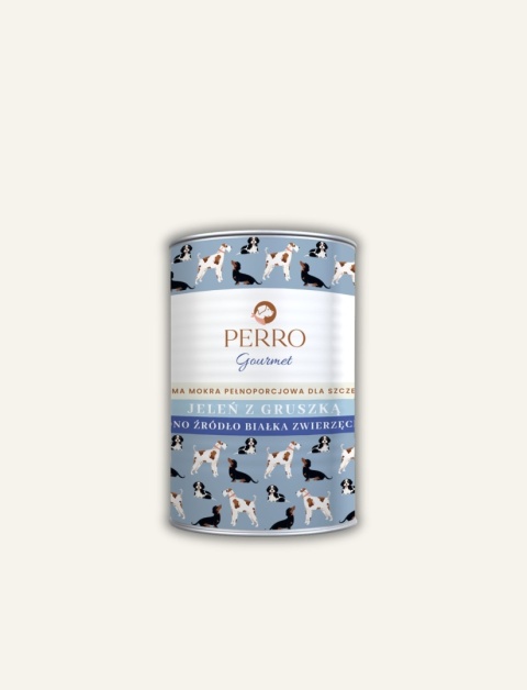 PERRO Gourmet JUNIOR Jeleń z gruszką - mokra karma monobiałkowa dla szczeniąt