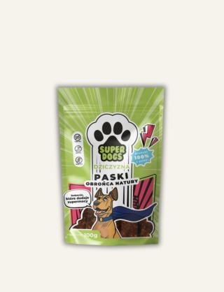 Paski Superdogs Obrońca Natury z dziczyzny 100 g dla psa