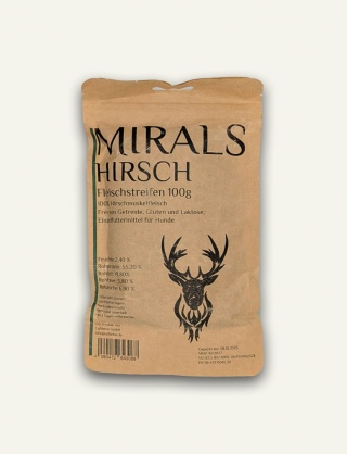 Paski mięsne z jelenia 100 g - 100 % naturalny przysmak dla psa