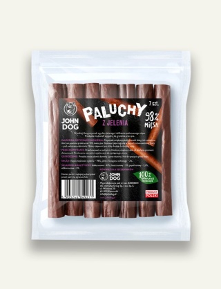 JELEŃ - Przysmak dla psa z jelenia Paluchy John Dog 7 szt.