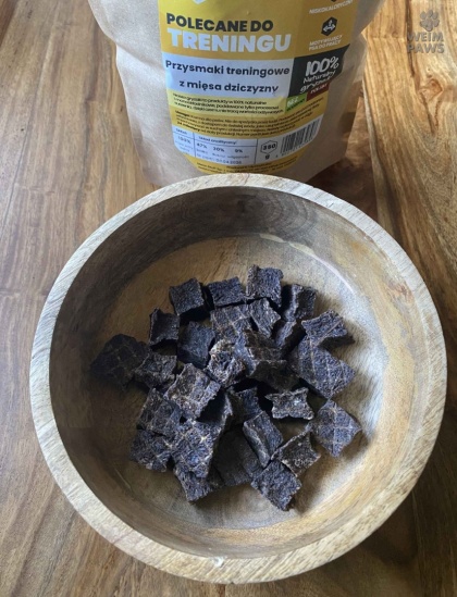 Przysmaki treningowe z dziczyzny dla psa 350 g - naturalne kostki