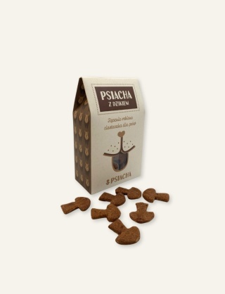 Psiacha z dzikiem - naturalne ciasteczka dla psa 100 g