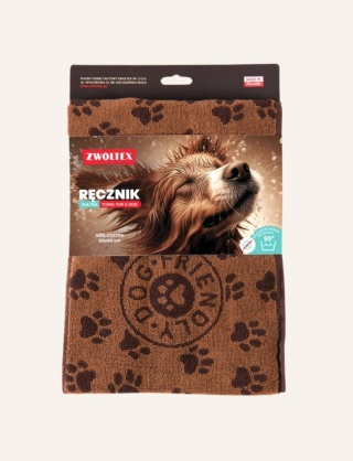 Ręcznik dla psa i kota 50x100 cm ZWOLTEX Best Friend brązowy