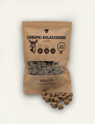 SARNA - Chrupki kolagenowe z sarniny 95% + 5% kolagenu - Slow Dog, 100 g