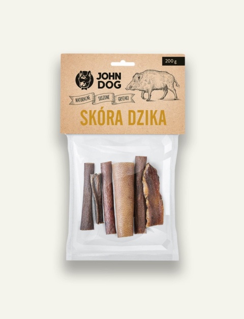 Skóra dzika - naturalny suszony gryzak dla psa, małe kawałki, monobiałkowy i hipoalergiczny