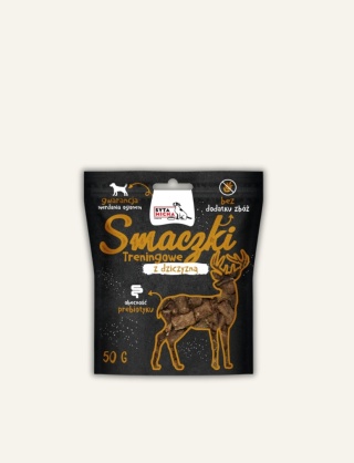 Smaczki treningowe dla psa z dziczyzną 50 g - naturalne treserki