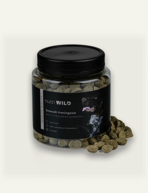Smaczki treningowe Nutri Wild - dzik z pieczonym burakiem, naturalne i bezzbożowe przysmaki dla psa
