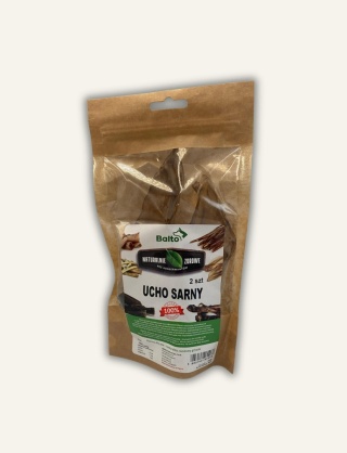 SARNA - Ucho sarny dla psa PREMIUM 2 szt. - naturalny gryzak z dziczyzny