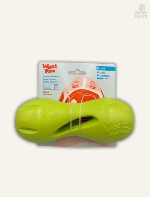 Zabawka na przysmaki dla psa Qwizl L 17 cm West Paw w kolorze zielonym
